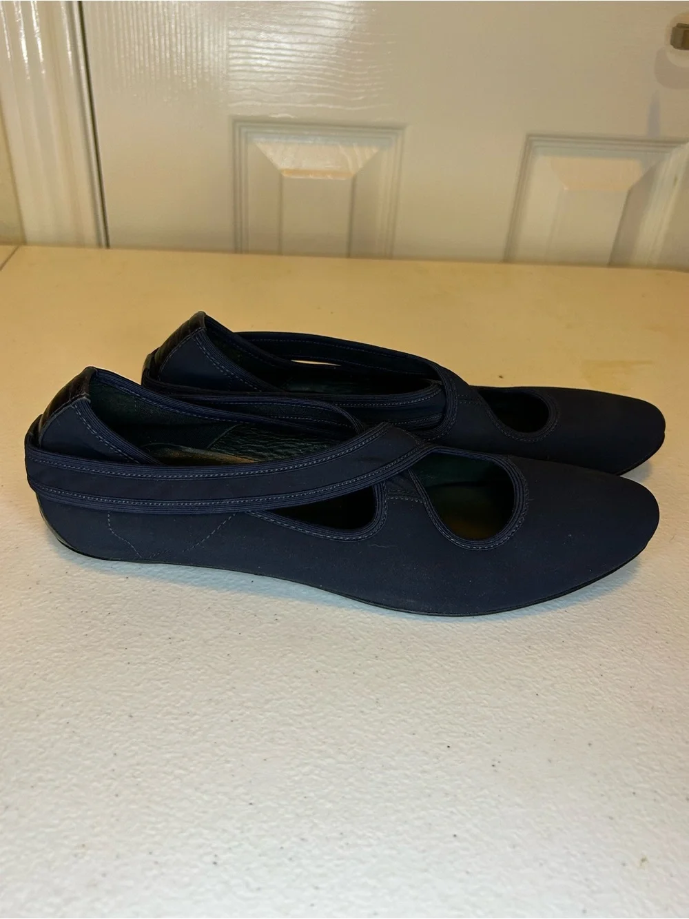 Donald J. Pliner Navy Blue Mary Jane Flats